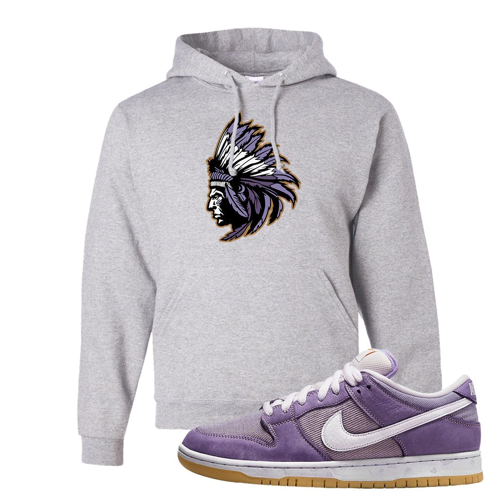 Unbleached Purple Lows Hoodie | Indian Chief, Ash
