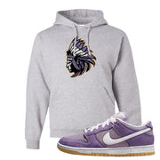 Unbleached Purple Lows Hoodie | Indian Chief, Ash