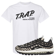 Zebra Golf 97s T Shirt | Trap To Rise Above Poverty, White