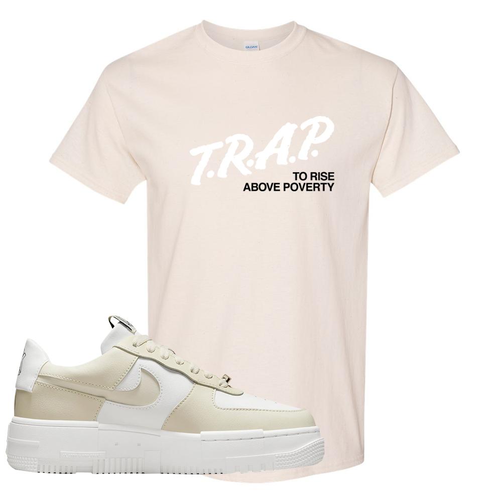 Pixel Cream White Force 1s T Shirt | Trap To Rise Above Poverty, Natural