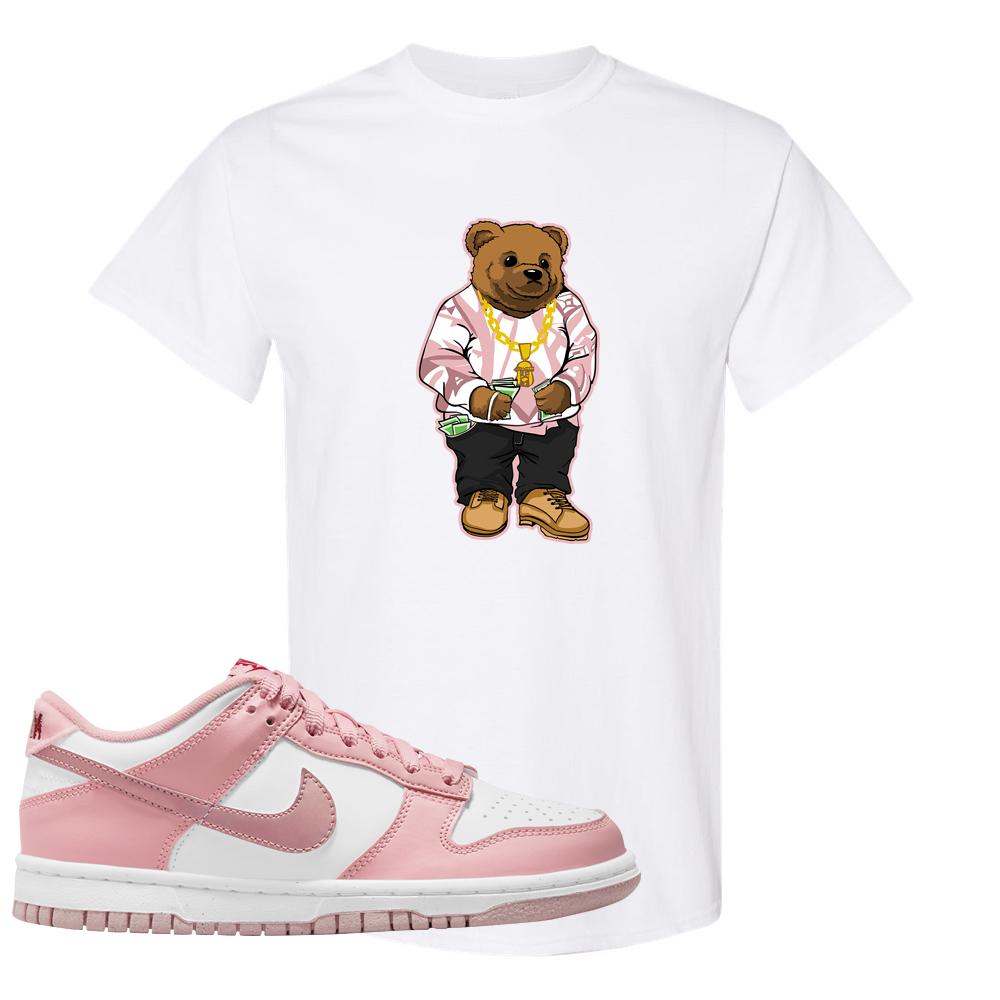 Pink Velvet Low Dunks T Shirt | Sweater Bear, White