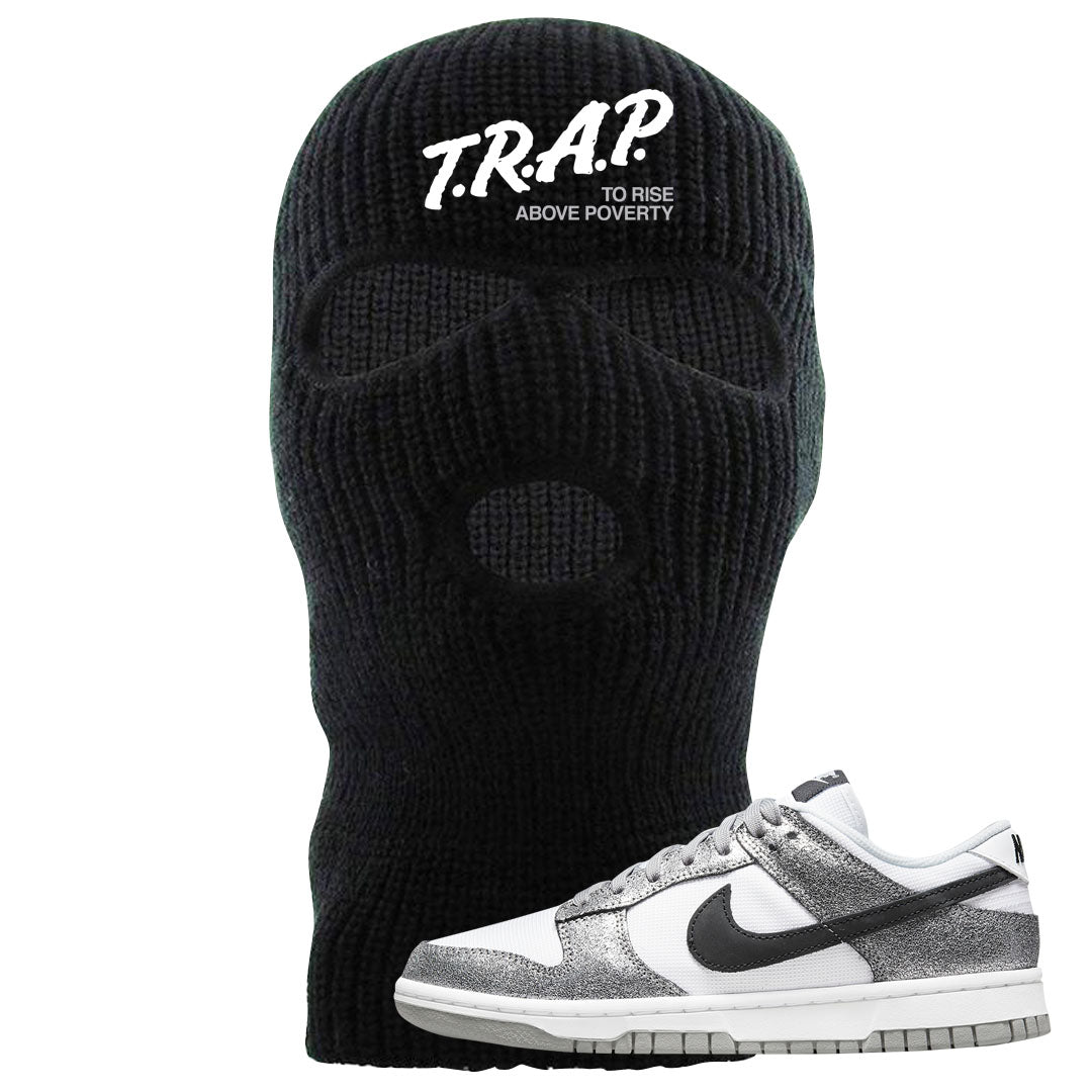 Golden Gals Low Dunks Ski Mask | Trap To Rise Above Poverty, Black