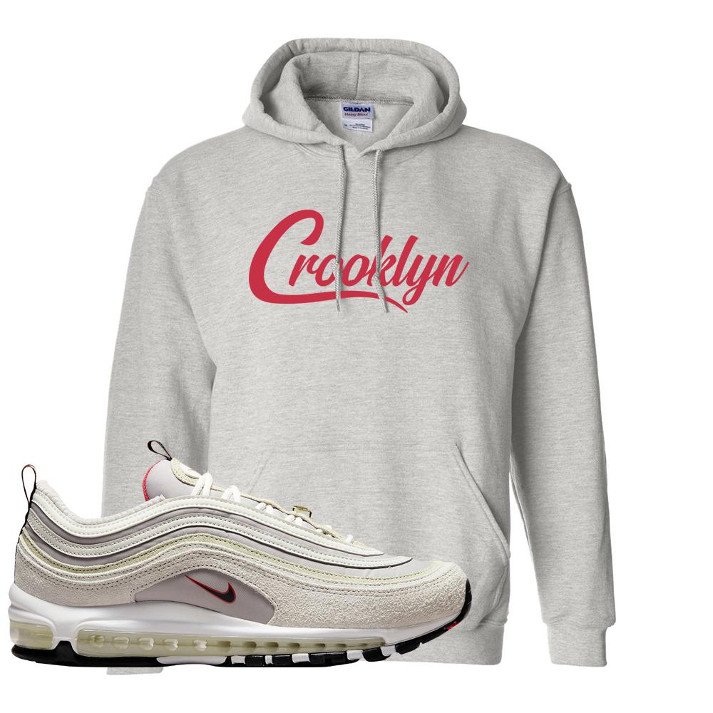 First Use Suede 97s Hoodie | Crooklyn, Ash