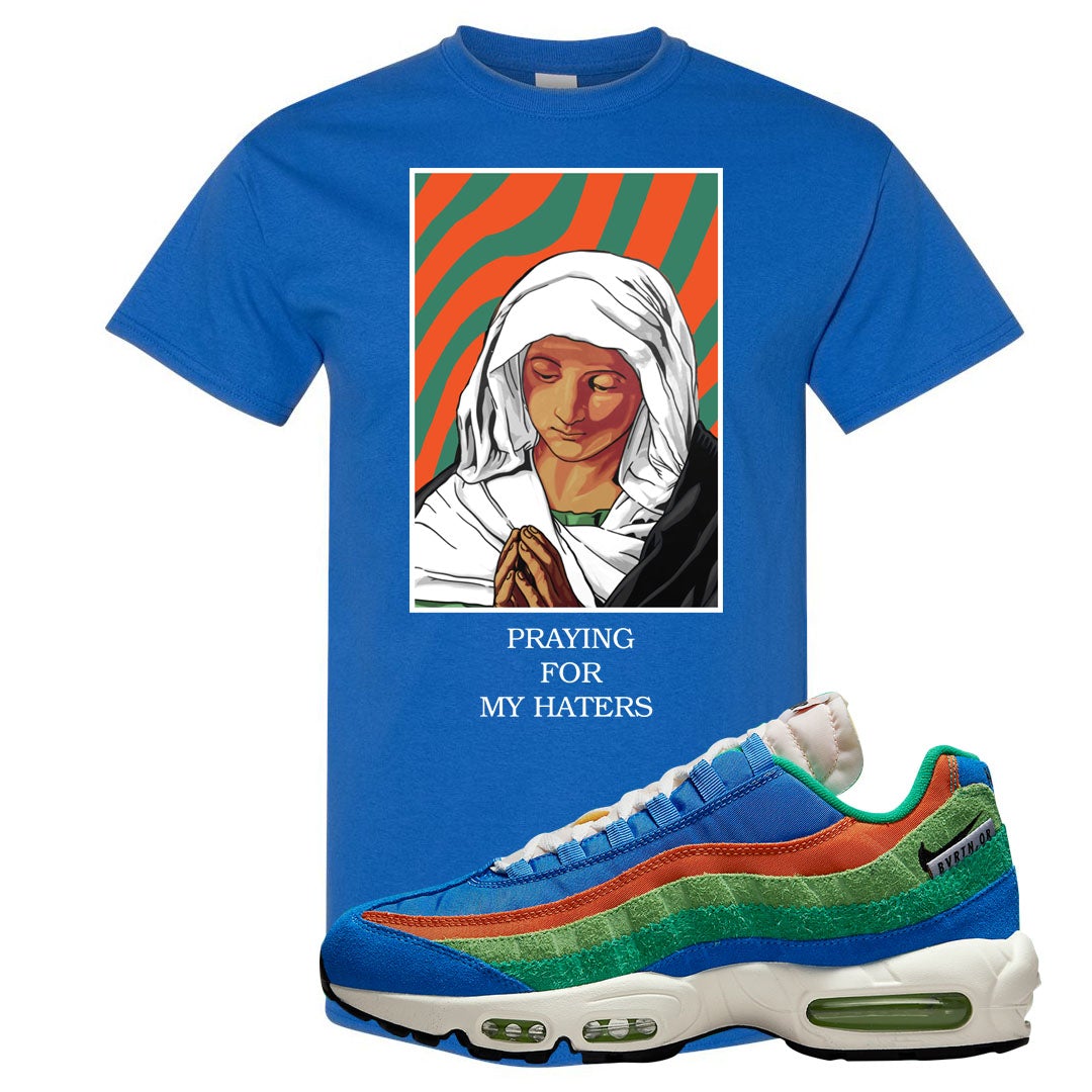 Light Blue Green AMRC 95s T Shirt | God Told Me, Royal Blue