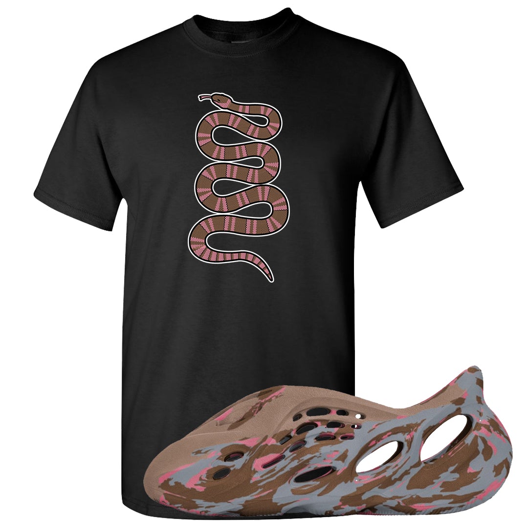 MX Sand Grey Foam Runners T Shirt | Coiled Snake, Black