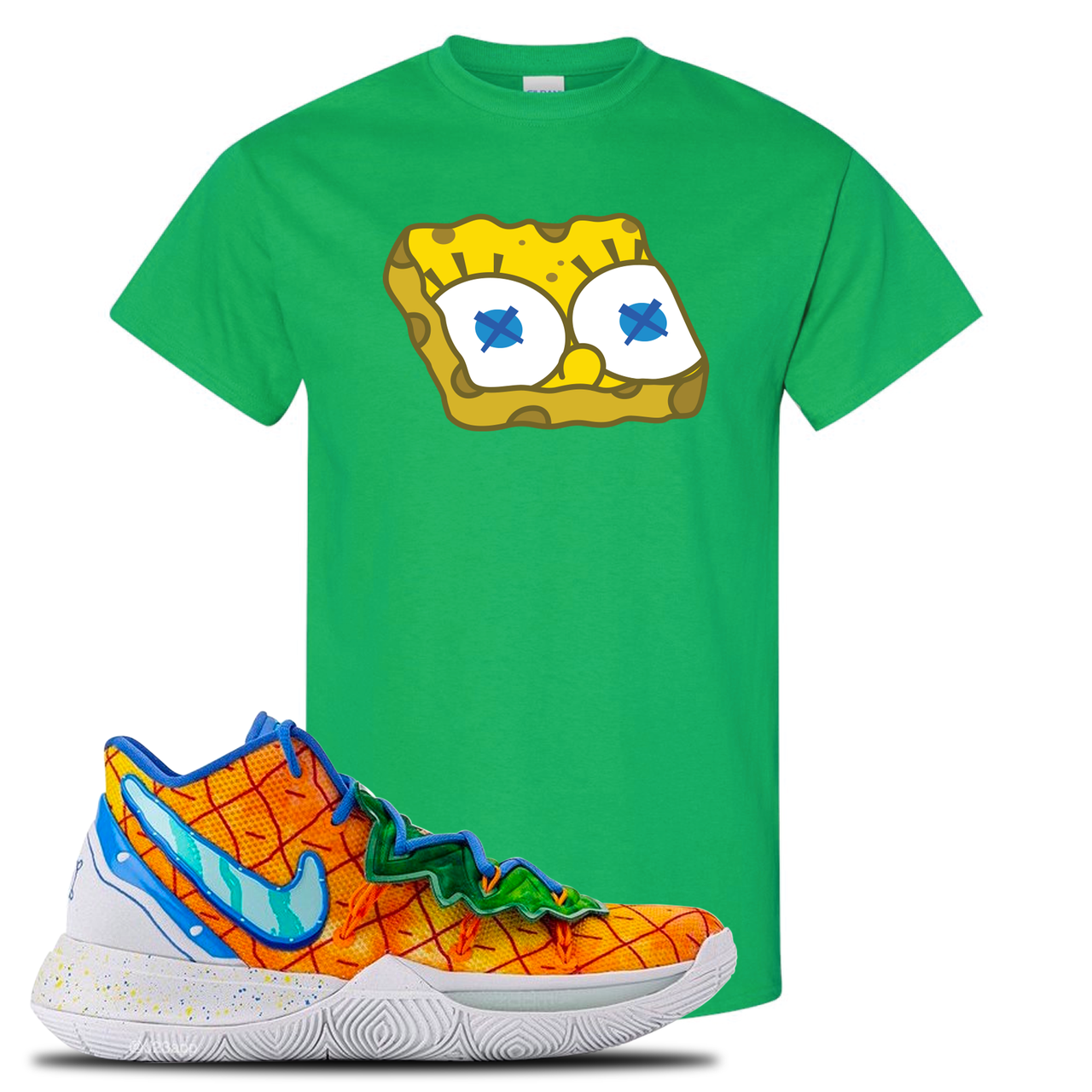 Kyrie 5 Pineapple House Sponge Head Irish Green Sneaker Hook Up T-Shirt