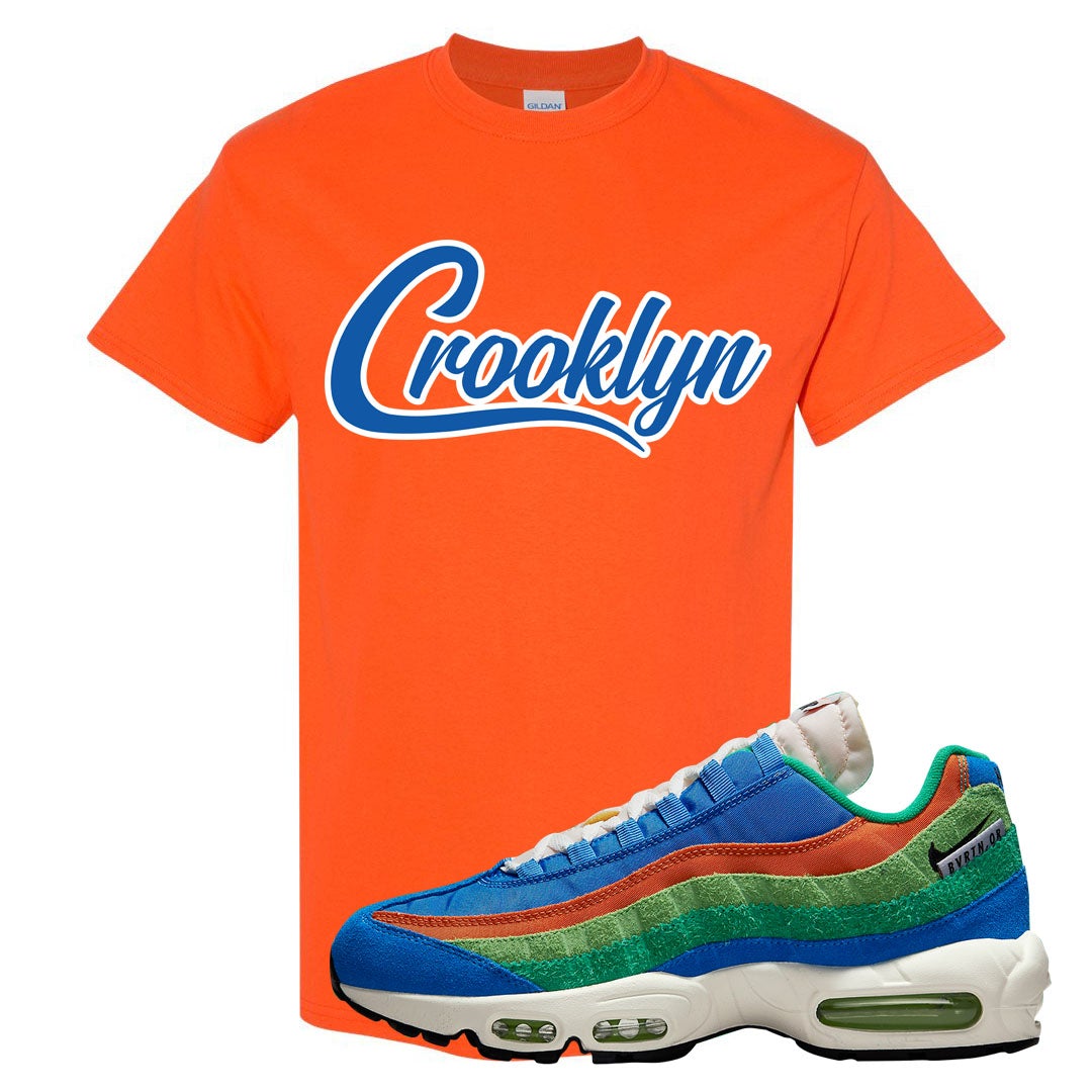 Light Blue Green AMRC 95s T Shirt | Crooklyn, Orange