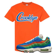 Light Blue Green AMRC 95s T Shirt | Crooklyn, Orange