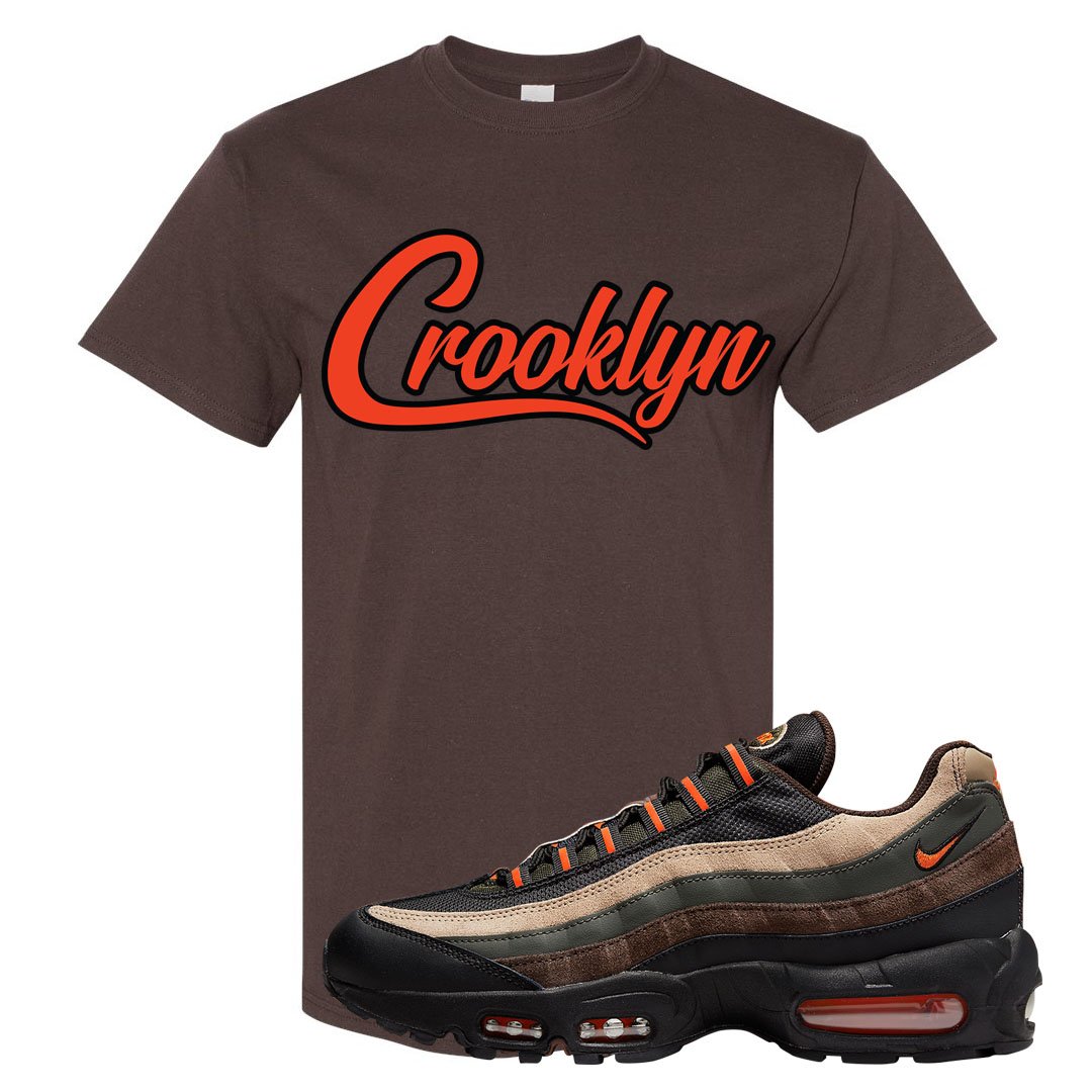 Dark Army Orange Blaze 95s T Shirt | Crooklyn, Chocolate