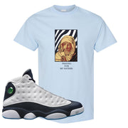 Obsidian 13s T Shirt | God Told Me, Light Blue