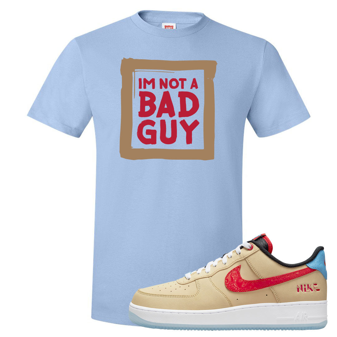 Satellite AF 1s T Shirt | I'm Not A Bad Guy, Light Blue