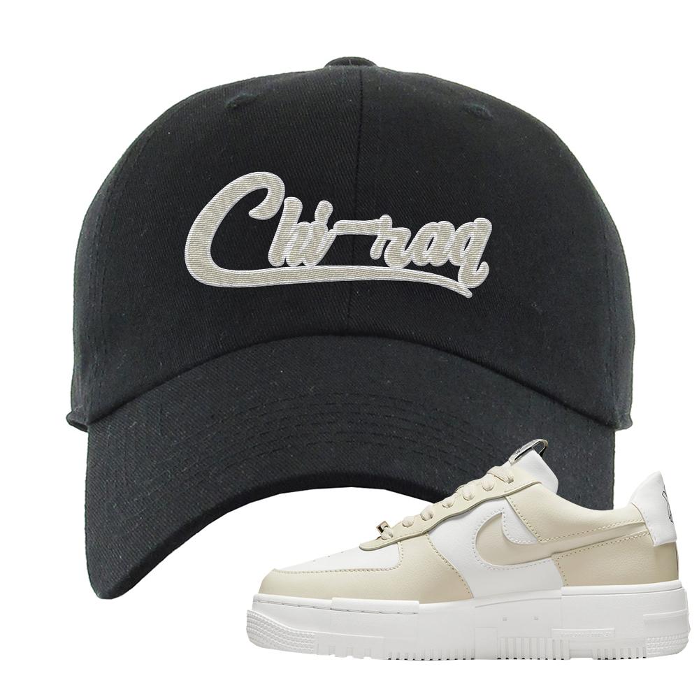 Pixel Cream White Force 1s Dad Hat | Chiraq, Black