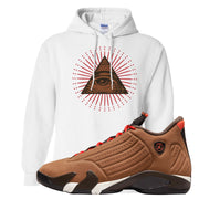 Winterized 14s Hoodie | All Seeing Eye, White