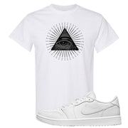 Triple White Golf Low 1s T Shirt | All Seeing Eye, White