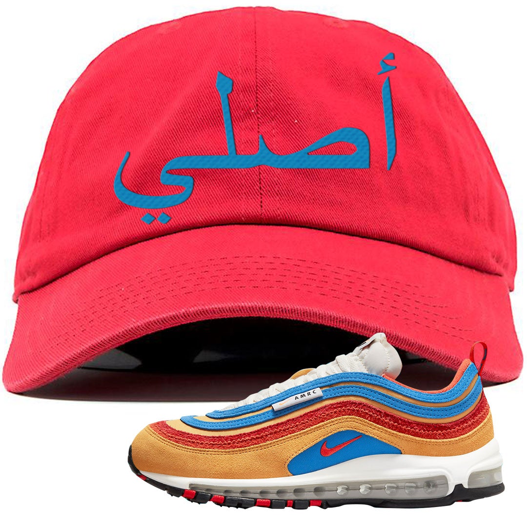 Tan AMRC 97s Dad Hat | Original Arabic, Red