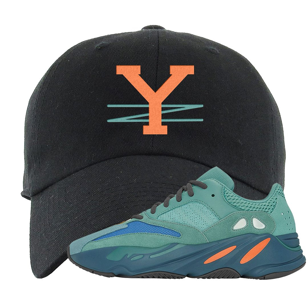 Faded Azure 700s Dad Hat | YZ, Black