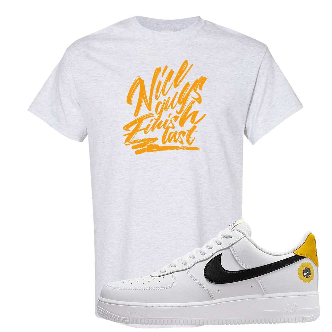 Have A Nice Day AF1s T Shirt | Nice Guys Finish Last, Ash