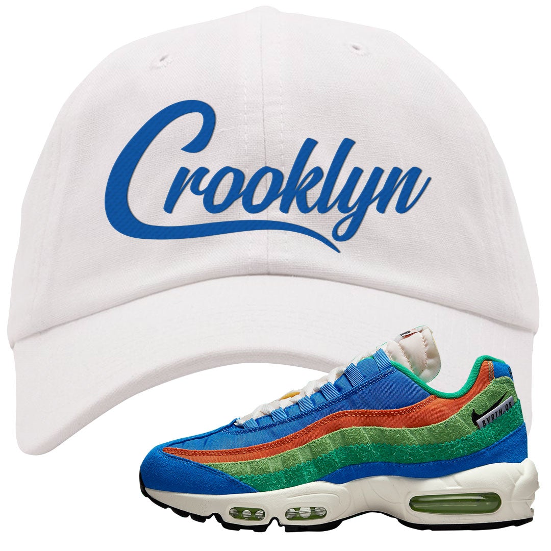 Light Blue Green AMRC 95s Dad Hat | Crooklyn, White