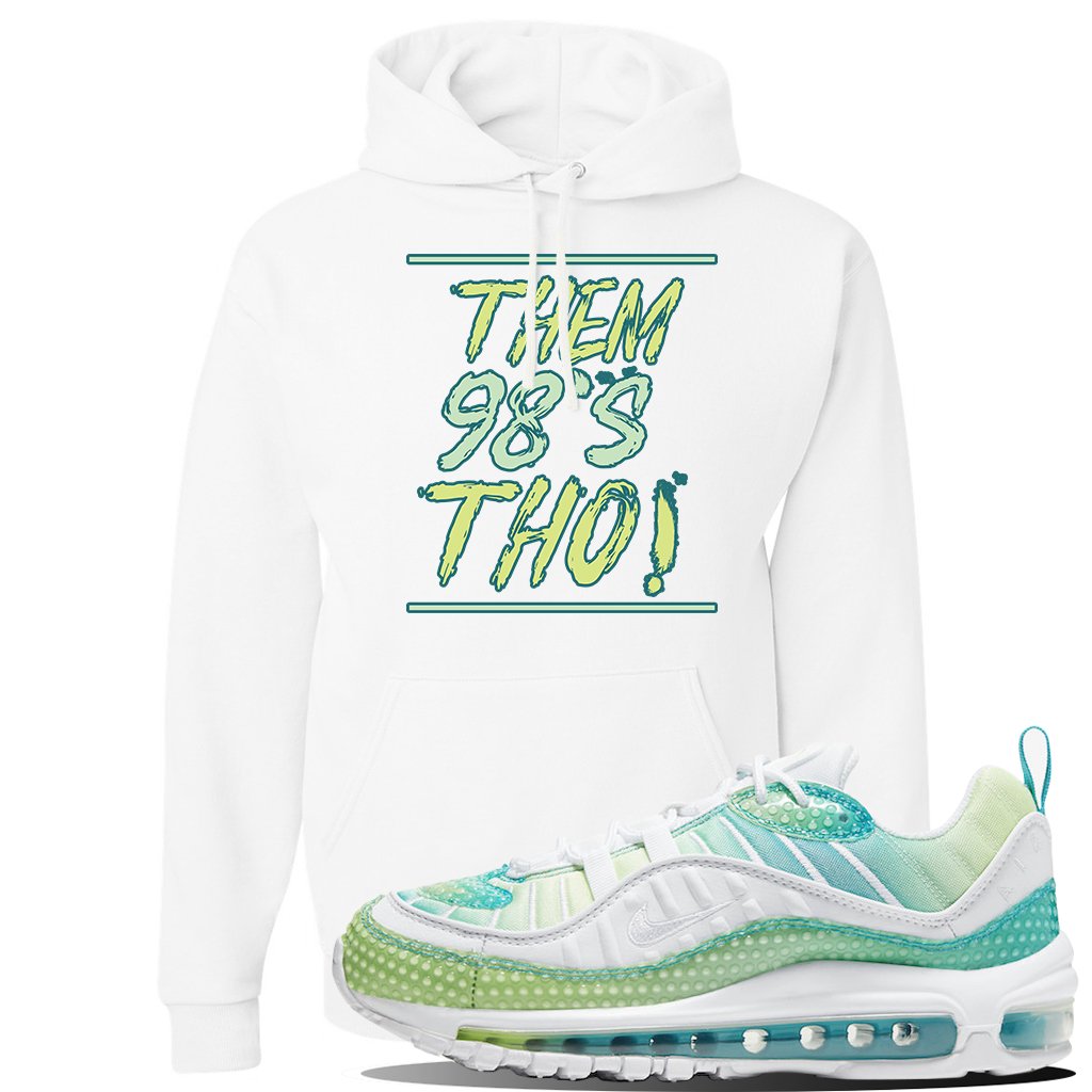WMNS Air Max 98 Bubble Pack Sneaker White Pullover Hoodie | Hoodie to match Nike WMNS Air Max 98 Bubble Pack Shoes | Them 98's Tho