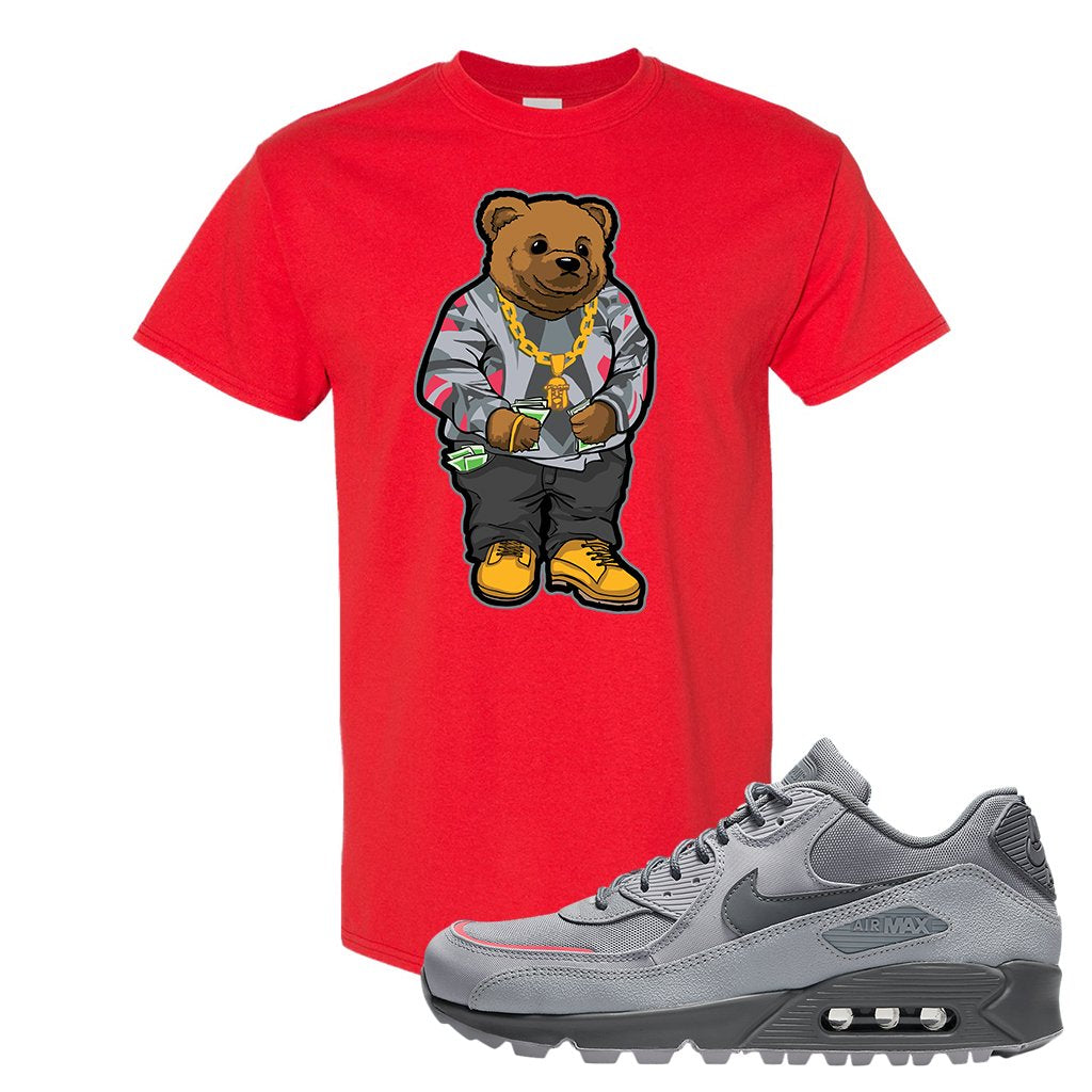 Wolf Grey Surplus 90s T Shirt | Sweater Bear, Red