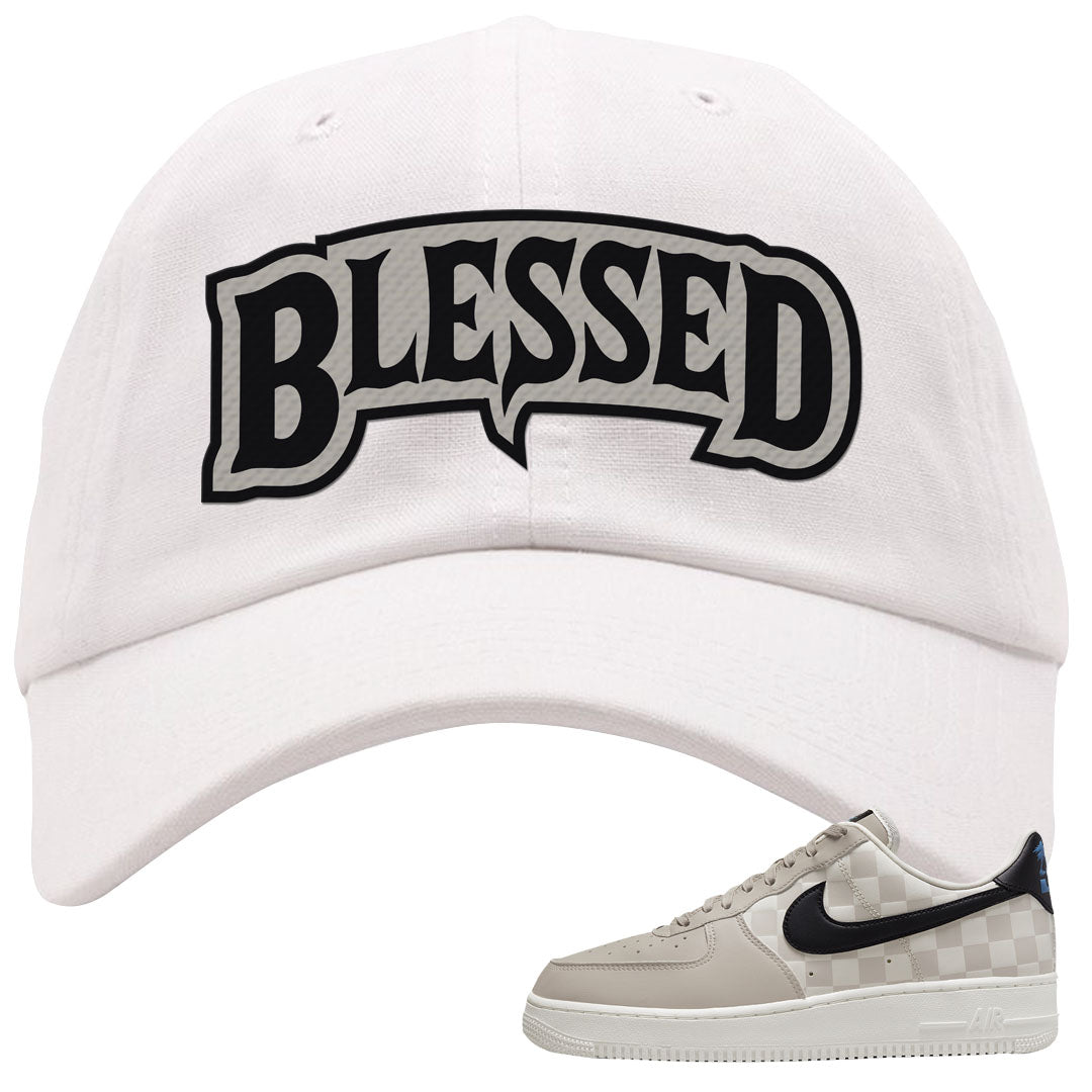 King Day Low AF 1s Dad Hat | Blessed Arch, White