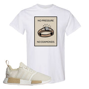 NMD R1 Chalk White Sneaker White T Shirt | Tees to match Adidas NMD R1 Chalk White Shoes | No Pressure No Diamond