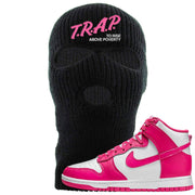 Pink Prime High Dunks Ski Mask | Trap To Rise Above Poverty, Black