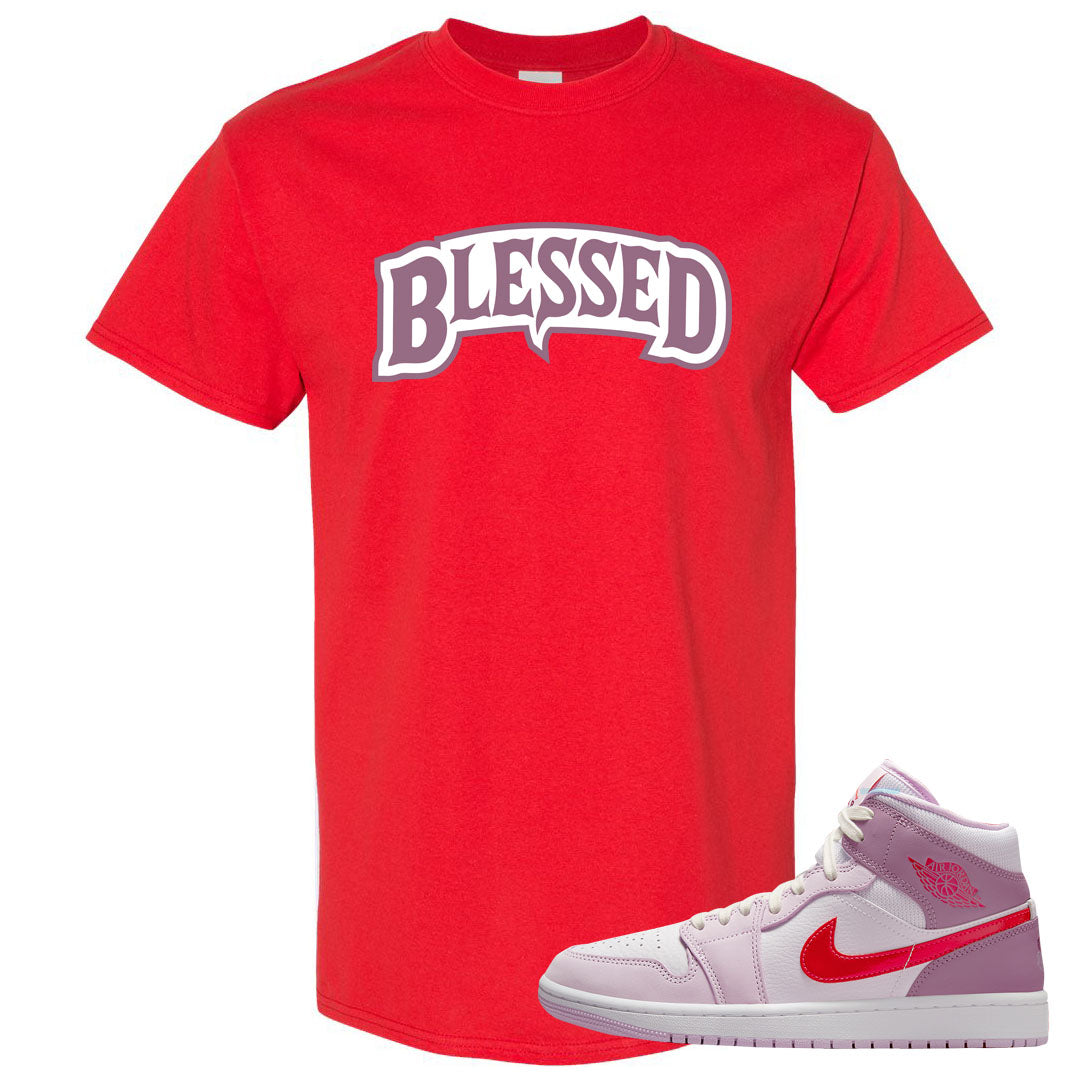 Valentine's Day Mid 1s T Shirt | Blessed Arch, Red