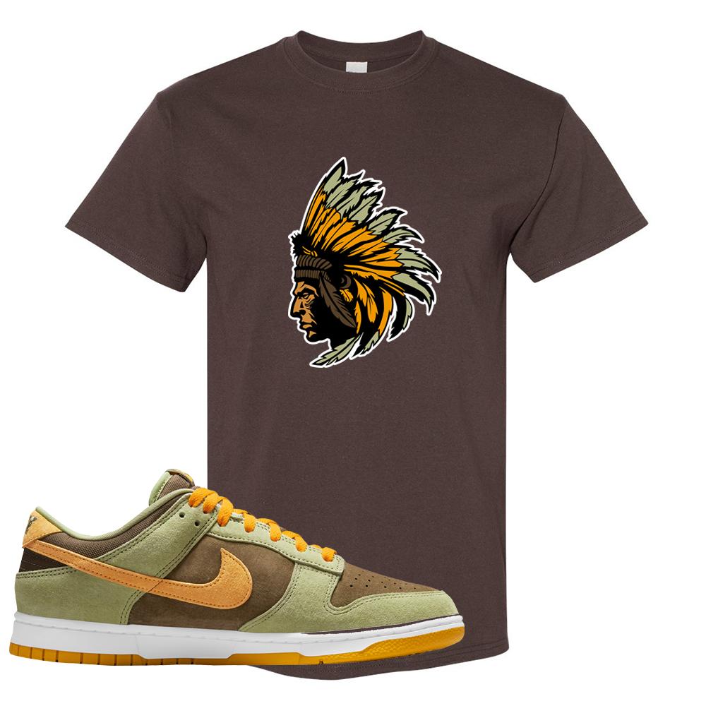 SB Dunk Low Dusty Olive T Shirt | Indian Chief, Chocolate