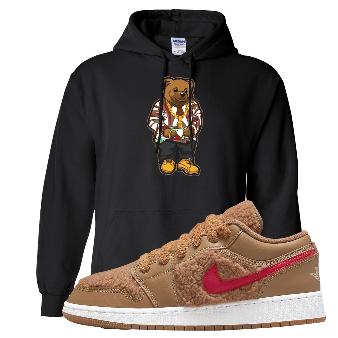 Teddy Bear Low 1s Hoodie | Sweater Bear, Black