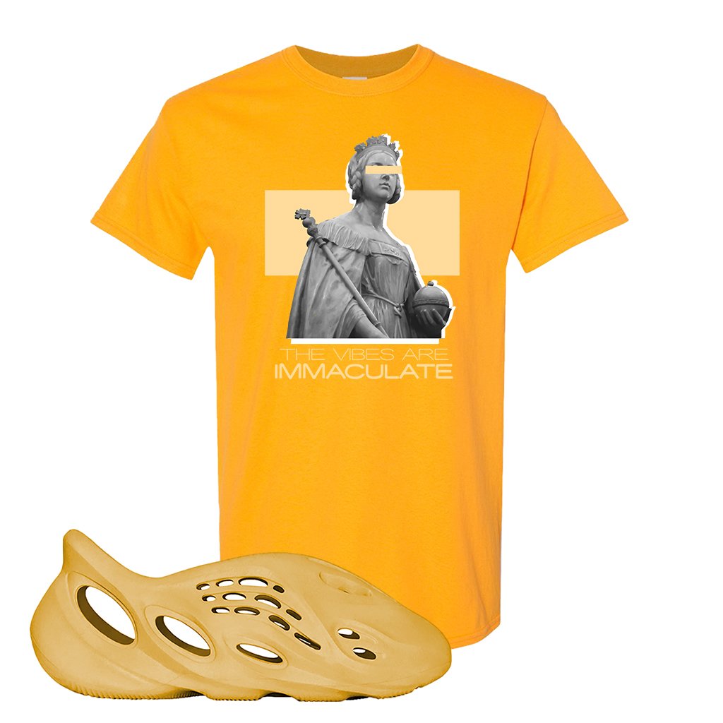Yeezy Foam Runner Ochre T Shirt | The Vibes Are Immaculate, Gold