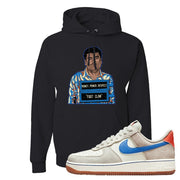 First Use Low 1s Suede Hoodie | El Chapo Illustration, Black