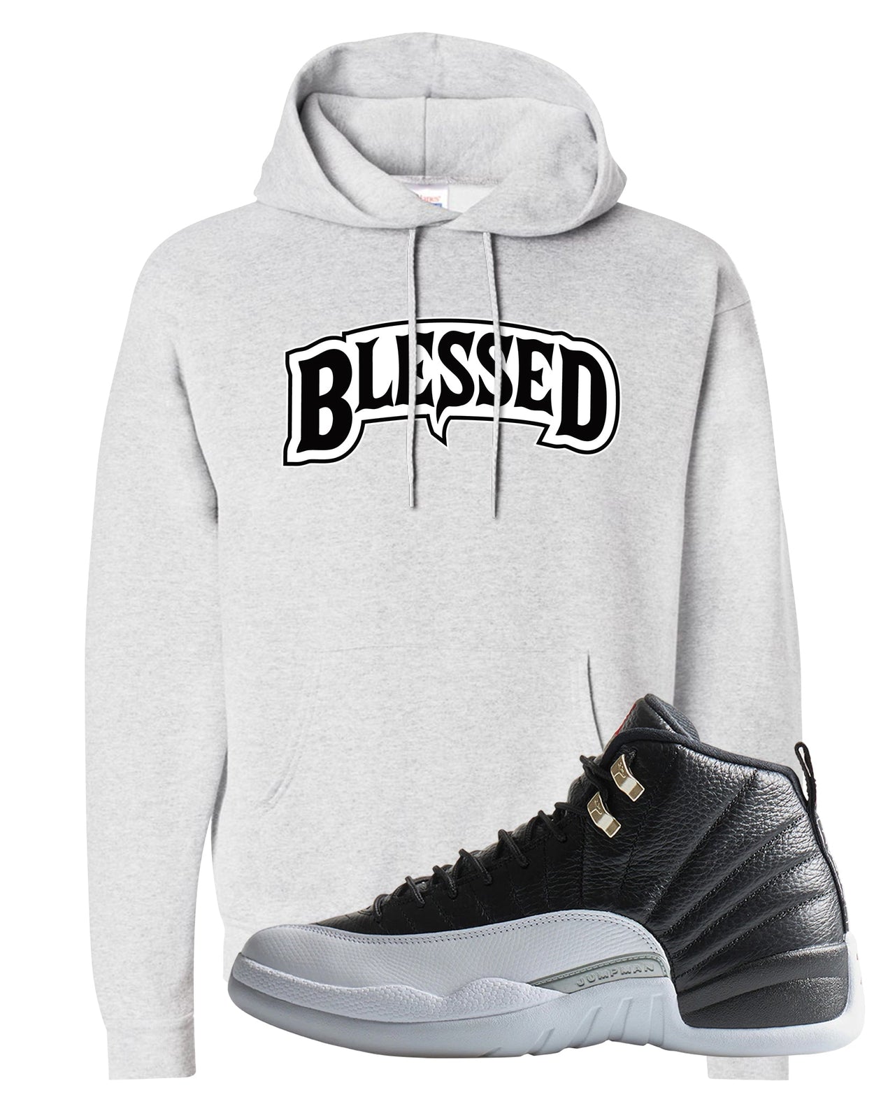 Playoff 12s Hoodie | Blessed Arch, Ash