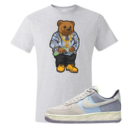 Womens Mountain White Blue AF 1s T Shirt | Sweater Bear, Ash