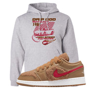 Teddy Bear Low 1s Hoodie | Drip God Racing Club, Ash