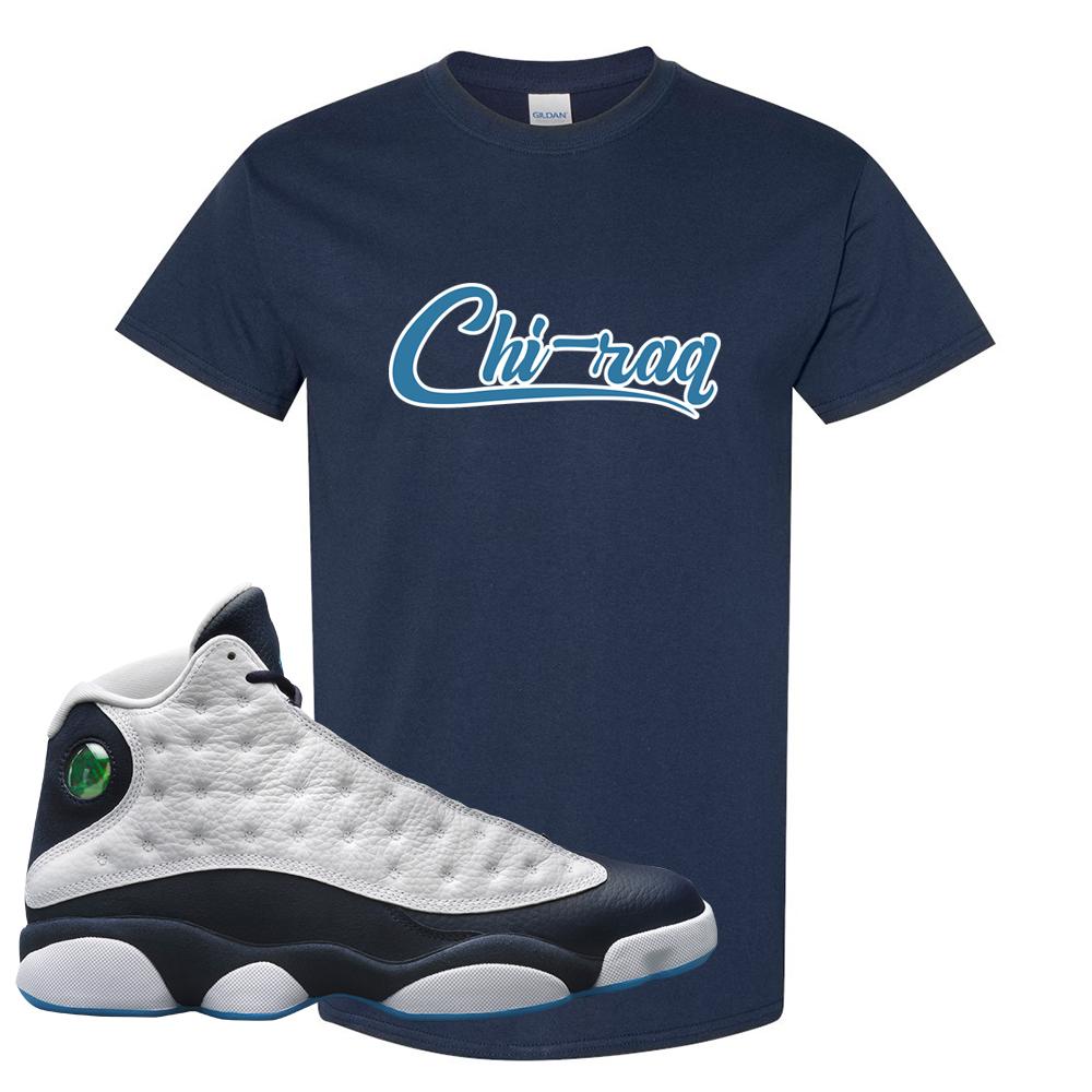 Obsidian 13s T Shirt | Chiraq, Navy Blue