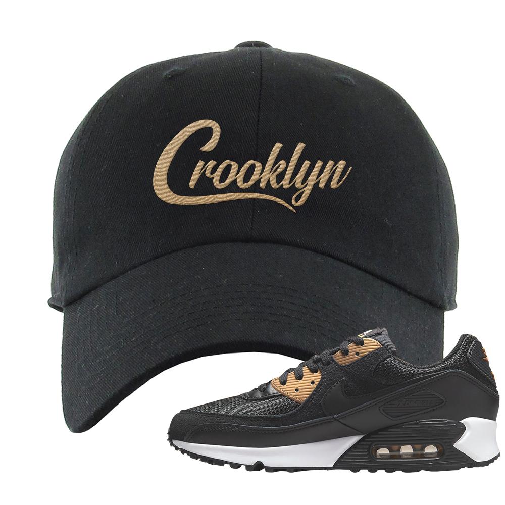 Air Max 90 Black Old Gold Dad Hat | Crooklyn, Black