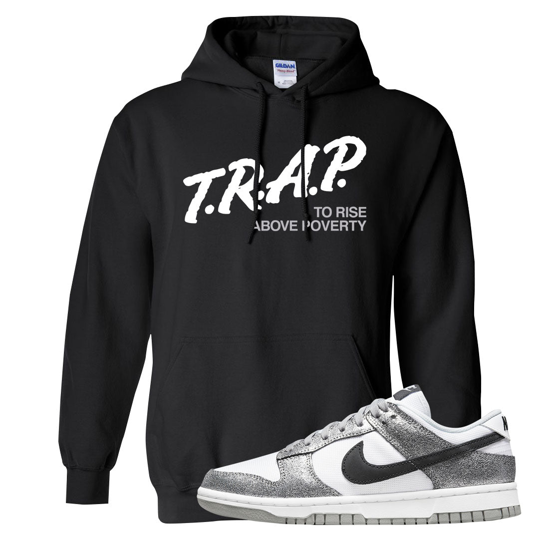 Golden Gals Low Dunks Hoodie | Trap To Rise Above Poverty, Black