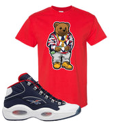 USA Mid Questions T Shirt | Sweater Bear, Red