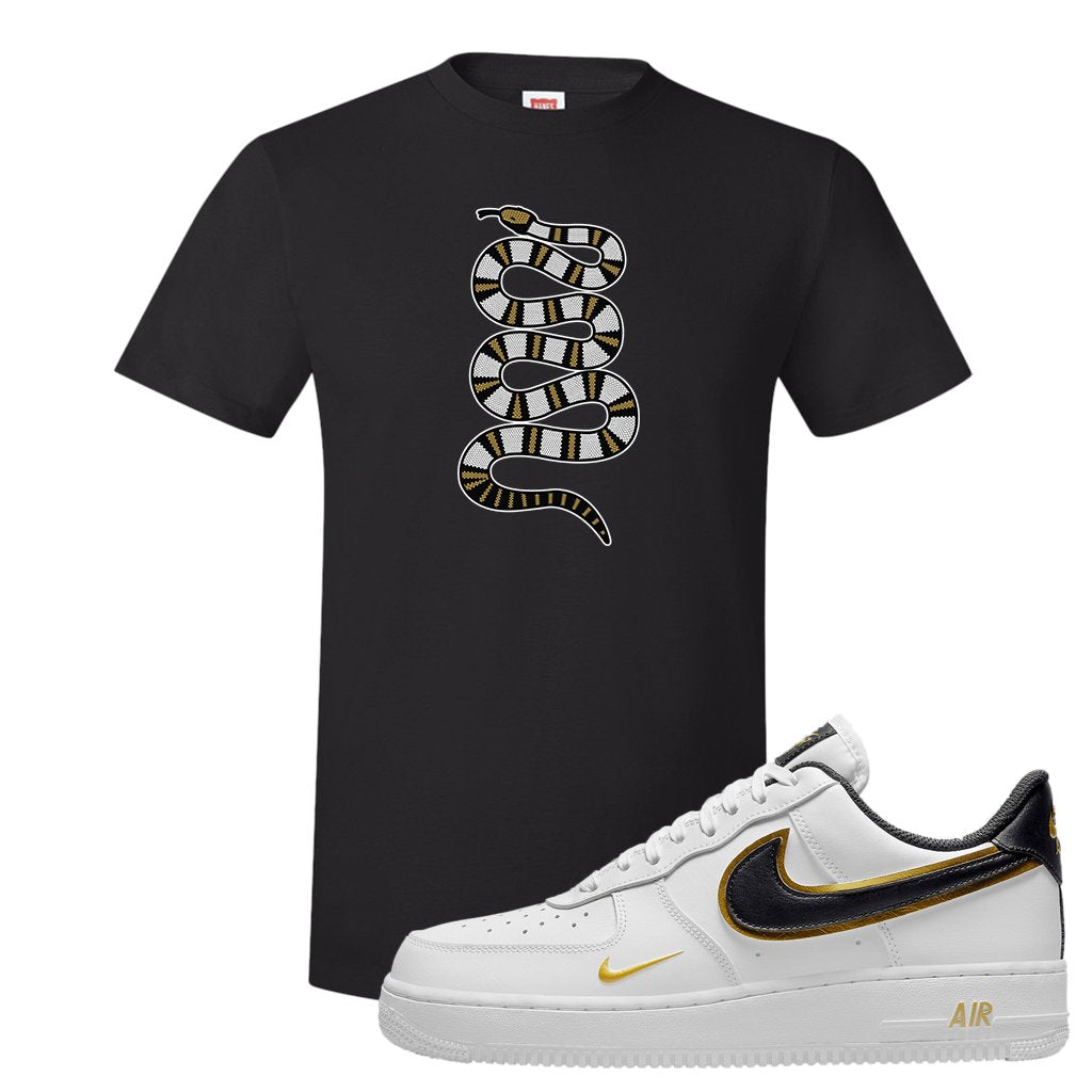 Air Force 1 Low White Gold T Shirt | Coiled Snake, Black