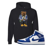 Air Jordan 1 Mid Kentucky Blue Hoodie | Sweater Bear, Black