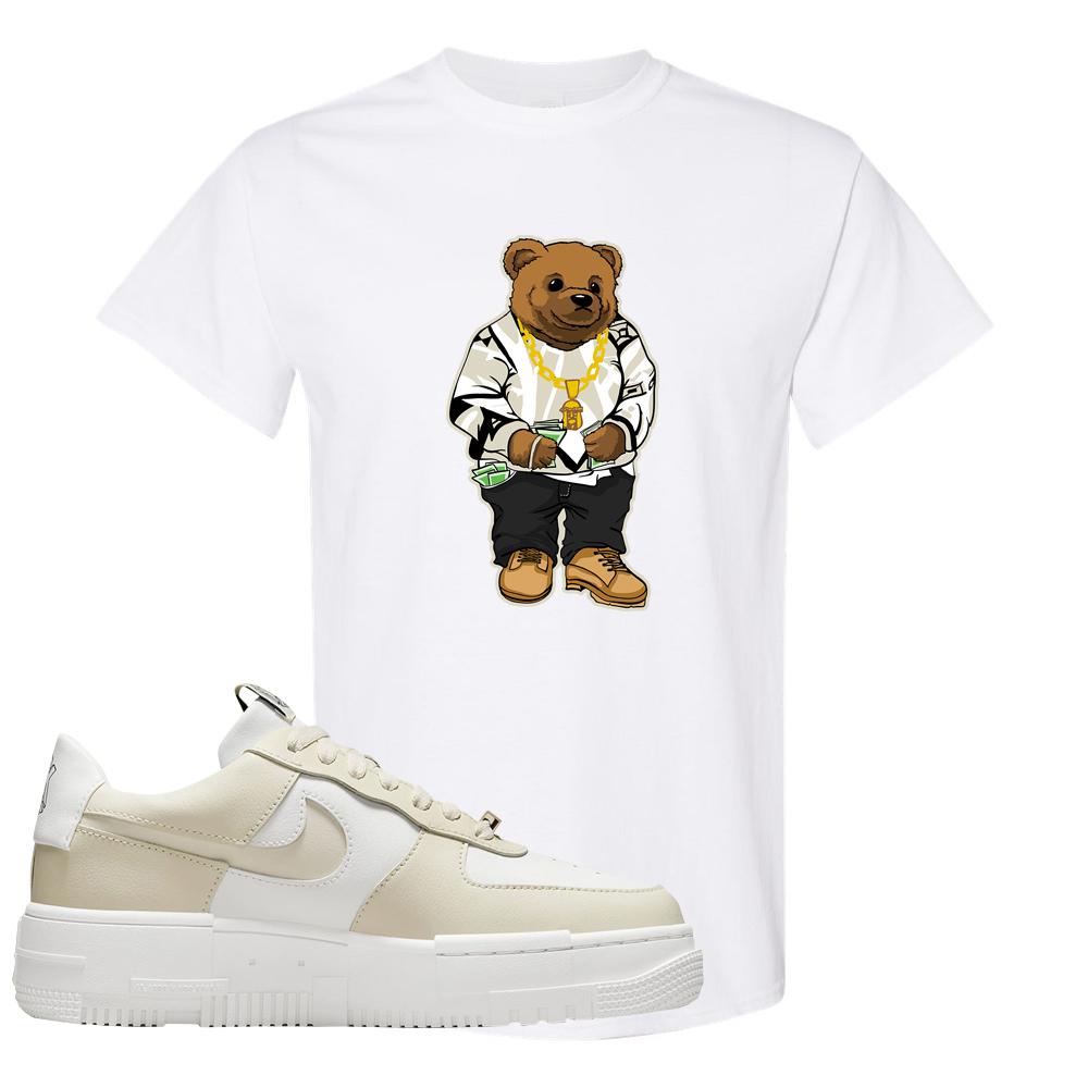 Pixel Cream White Force 1s T Shirt | Sweater Bear, White
