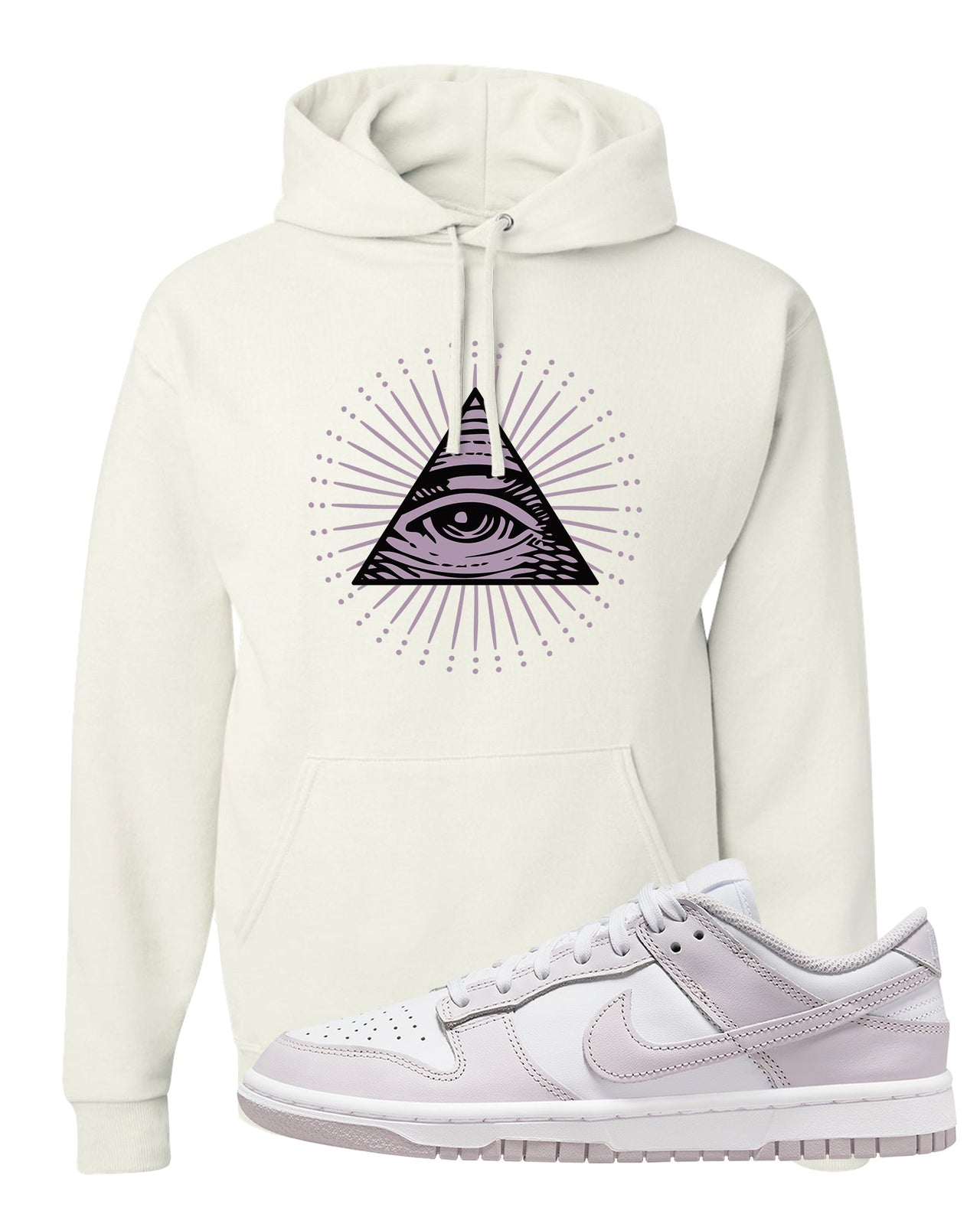 Venice Low Dunks Hoodie | All Seeing Eye, White