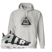 Black Silver Uptempos Hoodie | All Seeing Eye, Ash