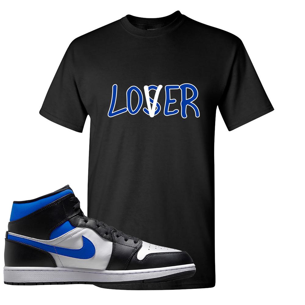 Air Jordan 1 Mid Royal T Shirt | Lover, Black