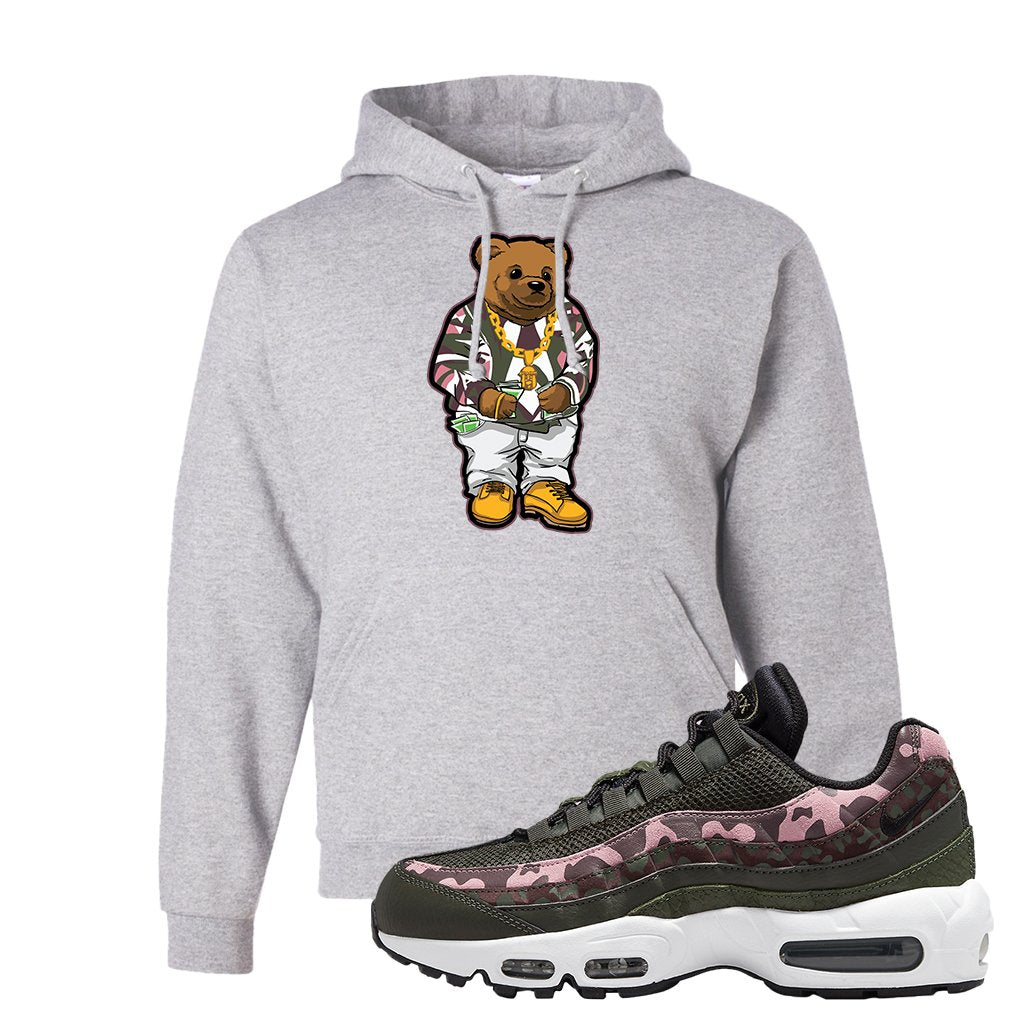 Olive Pink Camo 95s Hoodie | Sweater Bear, Ash