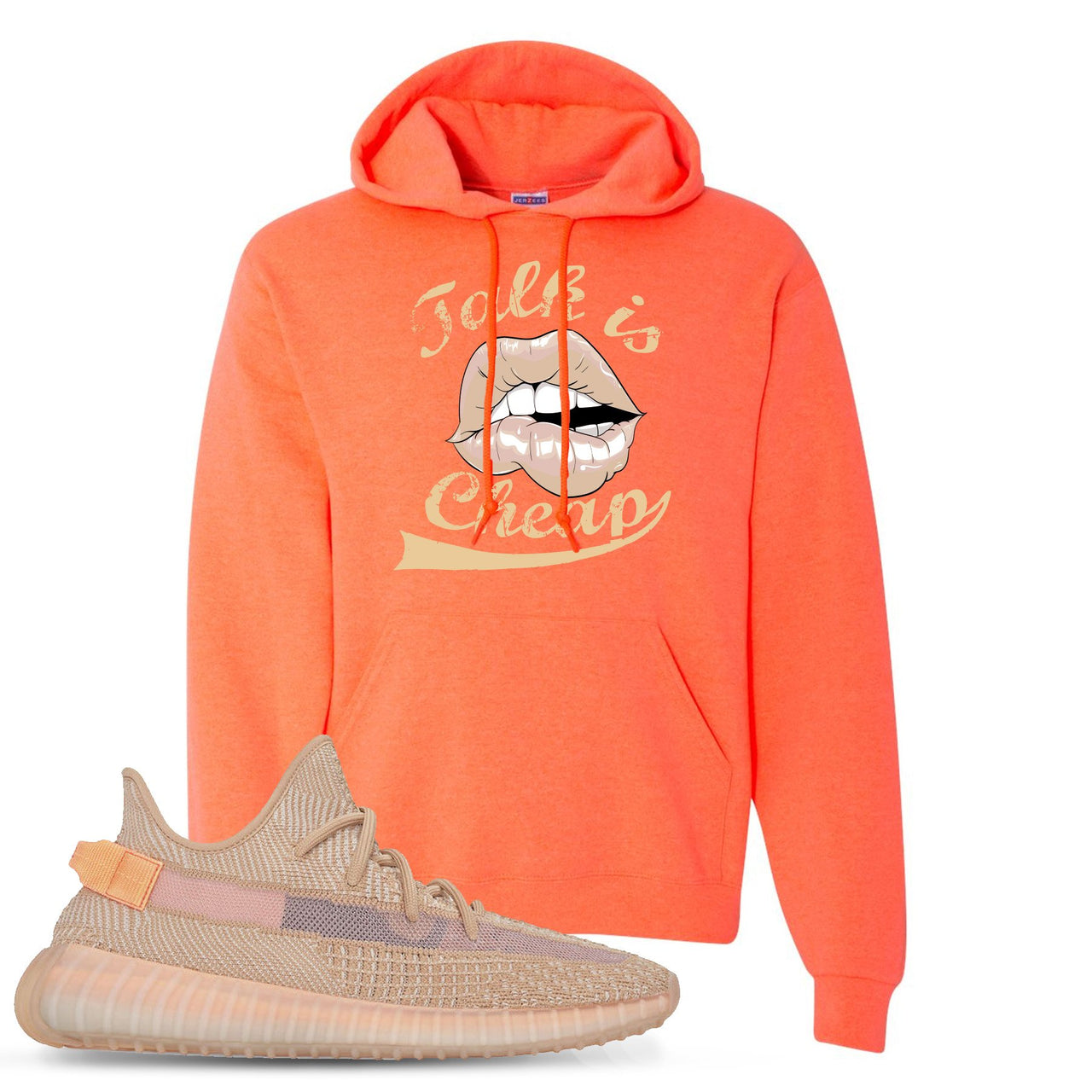 Clay v2 350s Hoodie | Talking Lips, Heathered Coral