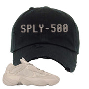 Yeezy 500 Taupe Light Distressed Dad Hat | Sply-500, Black