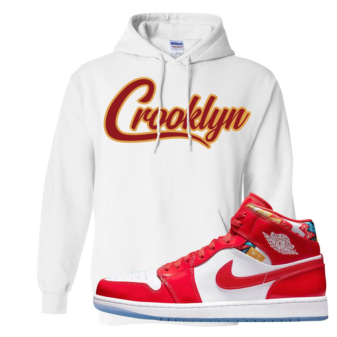 Barcelona Sweater Mid 1s Hoodie | Crooklyn, White