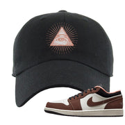 Mocha Low 1s Dad Hat | All Seeing Eye, Black